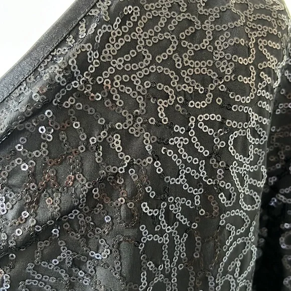 Guess by Marciano One shoulder black sequins mini dress - Picture 3 of 7